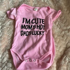 Pink onesie with print